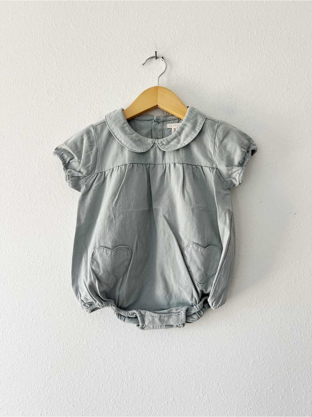 TOTTINI | NWT Heart Pocket Bubble Romper | 9m - 3T